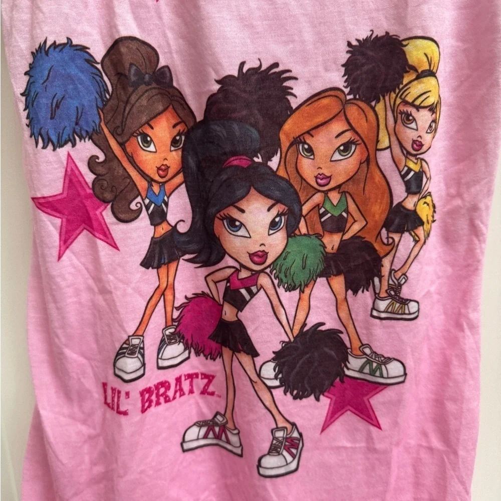 Lil Bratz Girls Size 4 Short Sleeve Pink Nightgown for Kids